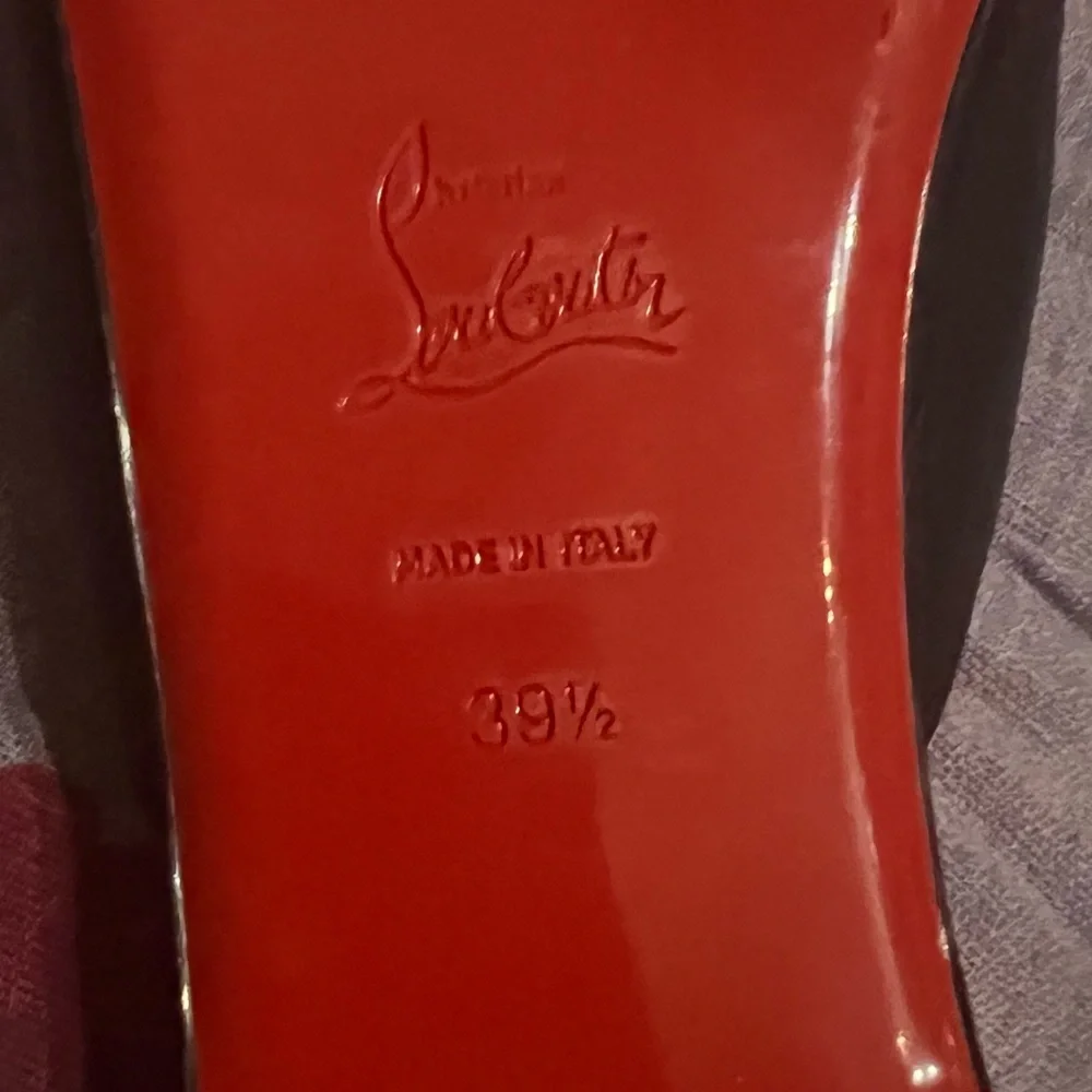 Christian Louboutin  Miss MJ Mule Slippers Red Sole with Black Edge - Picture 8 of 12